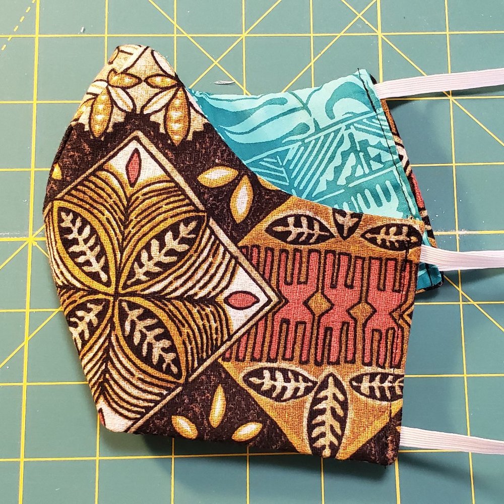 Hawaiian Print--Reusable Reversible MASKS